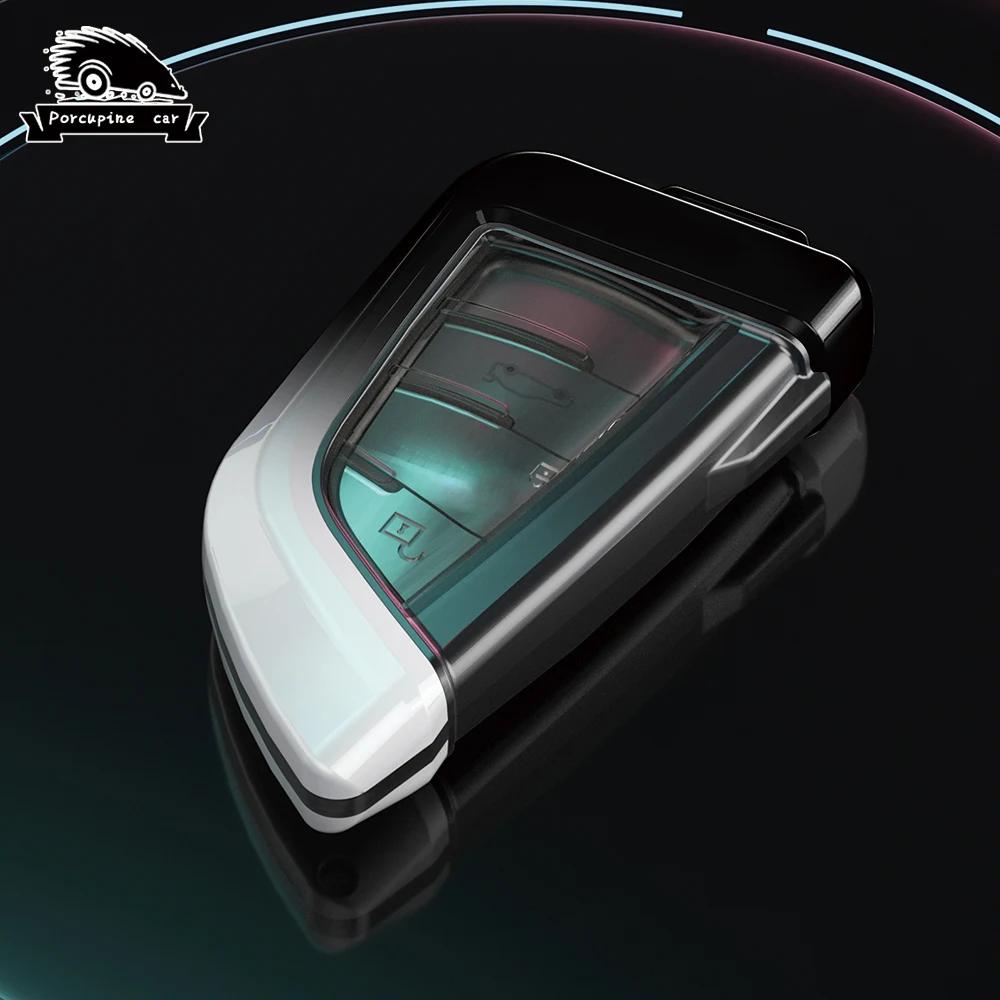 Gradient Carbon Fiber Car Key Case Cover For Bmw 3 5 Series 6Gt X1 X3 X5 X6 F45 F46 G20 G30 G32 G11 G12 F48 G01 F15 F85 F16 F86