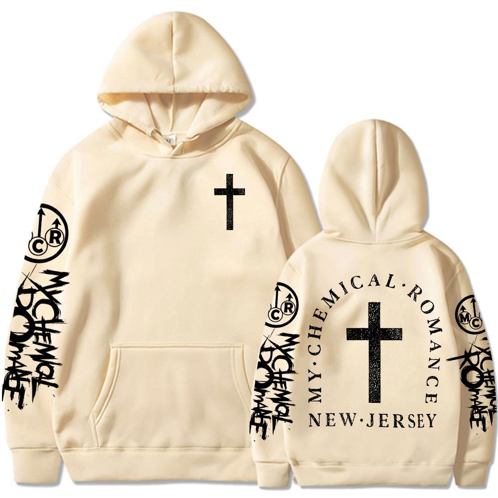 My Chemical Romance Christian Jesus Bluzy Mężczyźni Kobiety Odzież Gotycki Punkowy Zespół Długie Rękawy Oversize Bluzy Streetwear