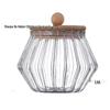 Striped High Borosilicate Glass Tea Jar for Kitchen