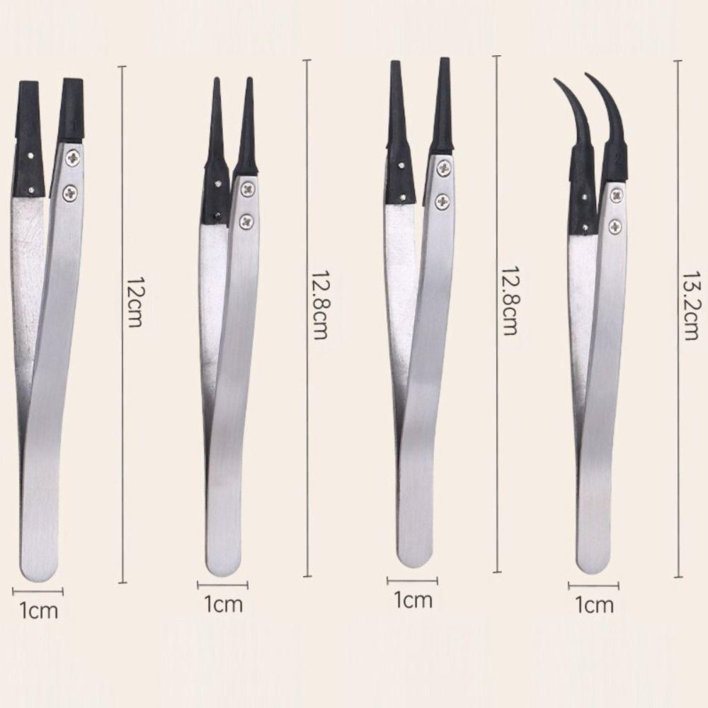 ESD Antistatische Pinzette Austauschbare Spitzen Kunststoffspitze Präzisionspinzette Präzisionsisolationspinzette Geeignet für Elektronik