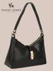 David Jones women's shoulder bag, black eco-leather