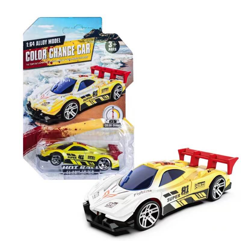 Water-Reactive Color-Changing Alloy Racing Car Model 1:60 Pull-Back Toy for Boys
