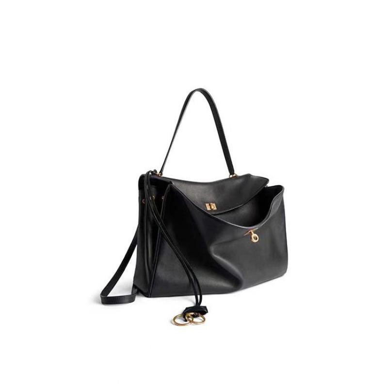 Enkel skulder Tote Topplag Kuskinn Stor kapasitet Tote Bag for kvinner og kvinner