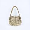 Handmade Woven Metallic Tote with Sequin Accents