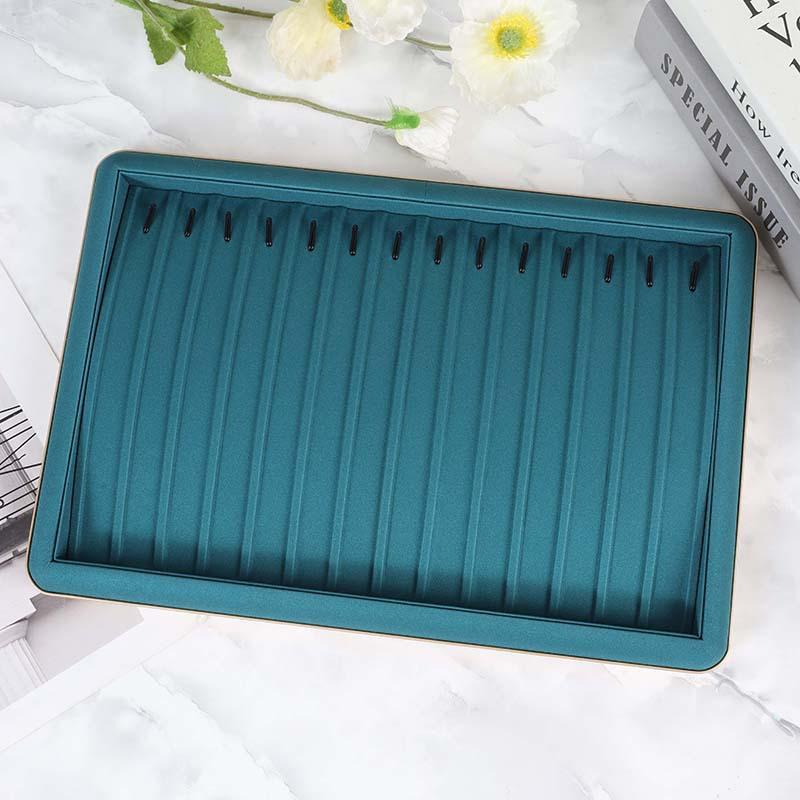 Microfiber Jewelry Display Tray Jewelry Storage Pallet for Necklace Bangle Ring Earring Bracelet Counter Storage Tray