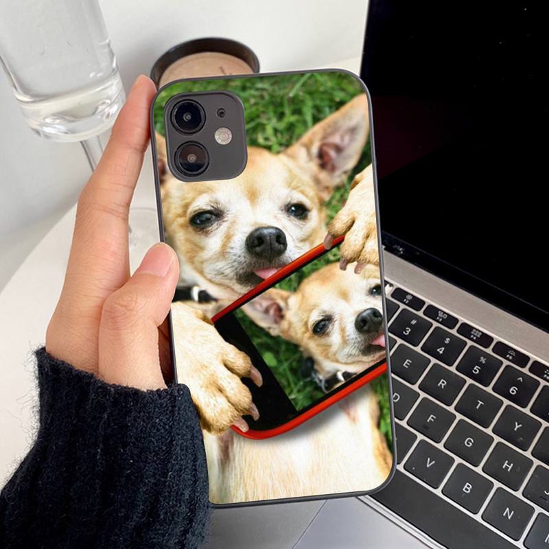 Cute Pet Chihuahua Dog Phone Case for iphone 13 8 7 6S Plus X 5S SE 2020 XR 11 12 mini pro XS MAX