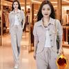 Fashionable Velvet Thickened Casual Suit for Autumn and Winter, Elegant Loose Jacket and Trousers Two-piece Set