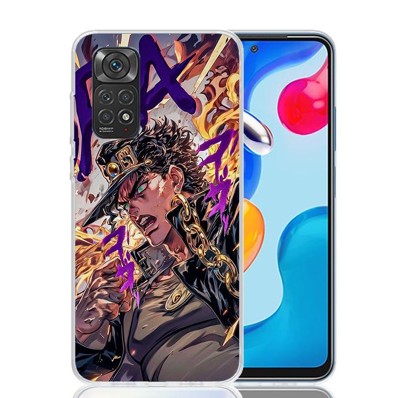 JoJo's Bizarre Adventure Kujo Jotaro Phone Case For Xiaomi Redmi Note 15 14 13 12S 12 Pro Plus 11S 11E 11 11T 10S 10 Art Soft Pa