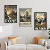 Costa Rica Travel Poster Print London Bridge Vintage Travel Poster Alaska the Last Frontier Bald Eagle Canvas Painting Decor