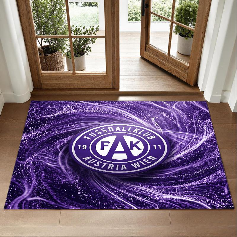 Austria Wien FC Design Crystal Velvet Rug Soft Decorative Mat for Bedroom Entrance