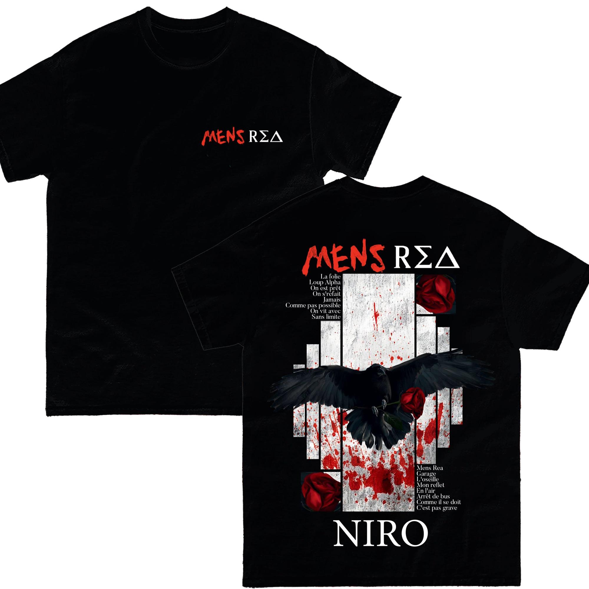 

Rapper Niro 2025 Hiphop Graphic T-Shirt Men Gothic Hip Hop Short Sleeve T-shirts Vintage Cotton Fans Streetwear Unseix Top L