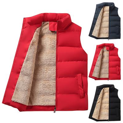 Men Casual Winter Warm Zipper Sleeveless Vest Jacket Coat Outwear Tops