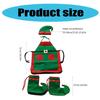 Christmas Elf Apron Christmas Apron Shoes and Hat Set Kitchen Apron Christmas Costume Accessories for Adults Costume