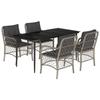 VidaXL Garden Dining Set with Cushions 5 Pcs, Patio Table and Chair, Patio Furniture, Outdoor Furniture, 3212169