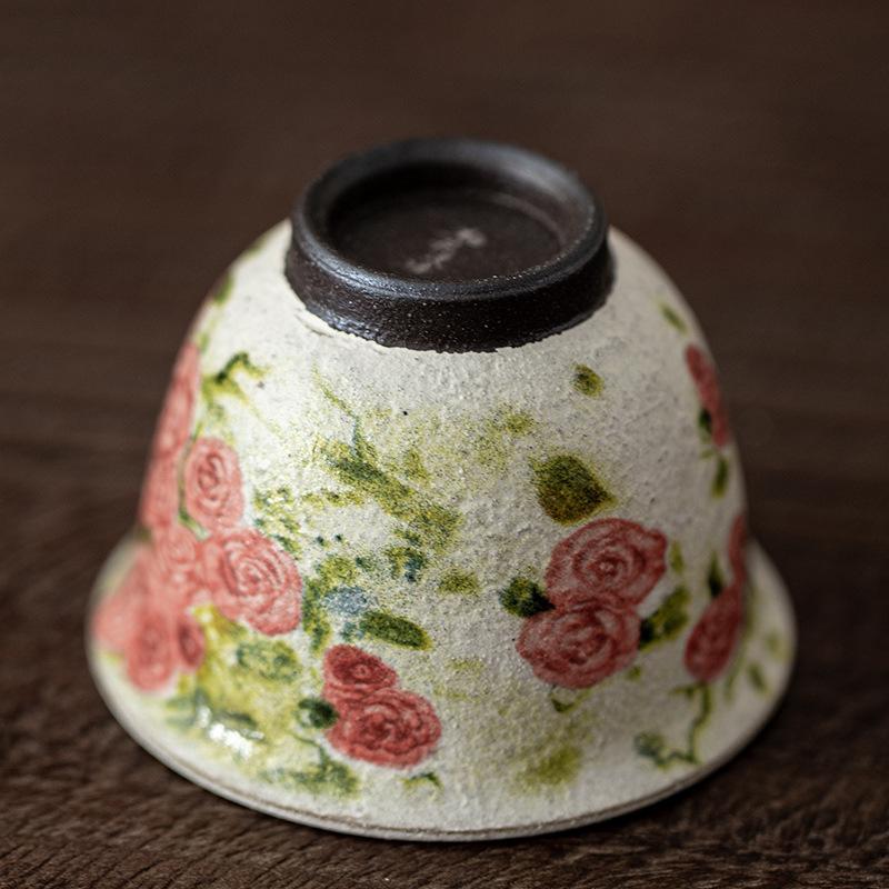 Japoński Retro Ceramiczny Czarka Pojedyncza Filiżanka Filiżanka do Parzenia Herbaty Pijąca Herbatę Osobista Domowa Biurowa Ceramiczna Filiżanka do Herbaty Kung Fu Zastawa do Herbaty