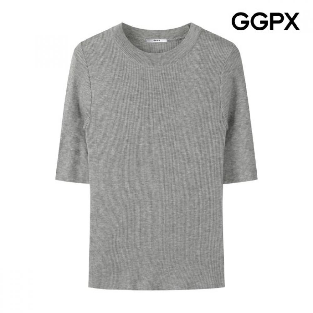 Ggpx New York Round Neck Rib Knit Gq5kp009f Grey/F