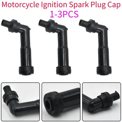 1-3Pcs Universal Motorcycle Ignition Spark Plug Cap Cover W/O 102 Degree Motorcycle Ignition Cap Rubber Resistance Parts
