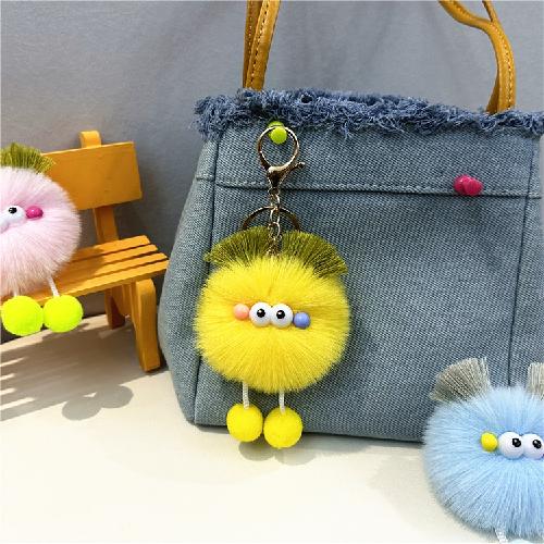 Süßer Cartoon-Puppe Schlüsselanhänger Hässliche Süße Plüschpuppe Puppe Tasche Anhänger Auto Schlüsselanhänger Anhänger