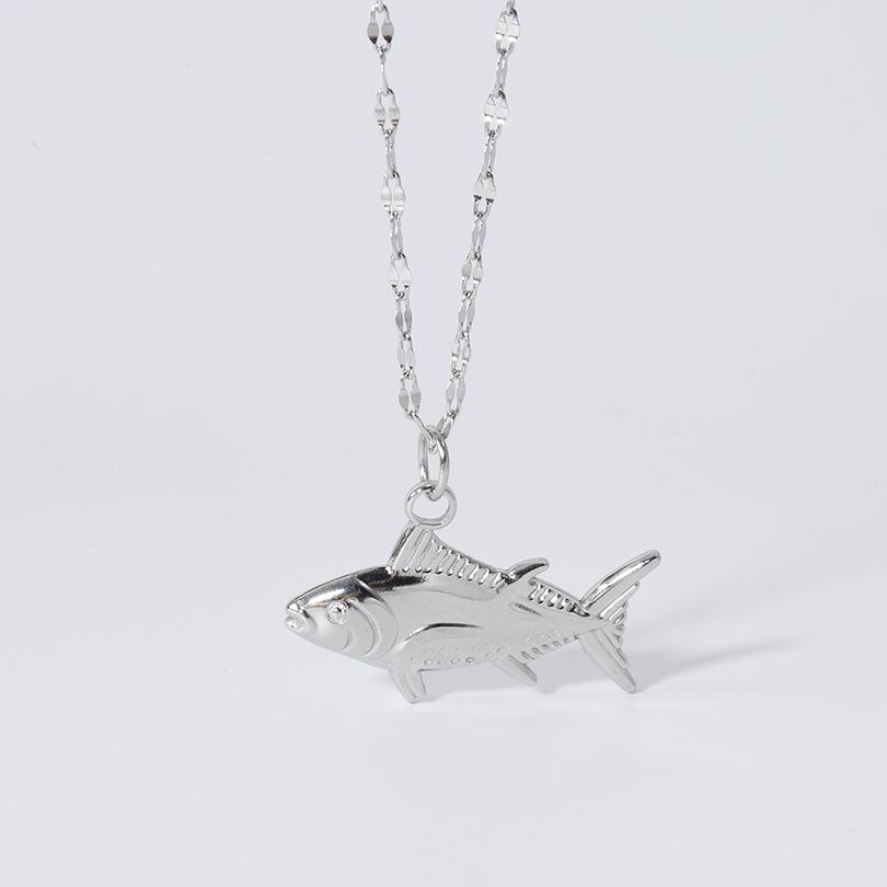 O Chain Around Neck Necklace Waterproof Stainless Steel Conch Shell Starfish Pendant Necklaces For Women Men Accessories Jewelry