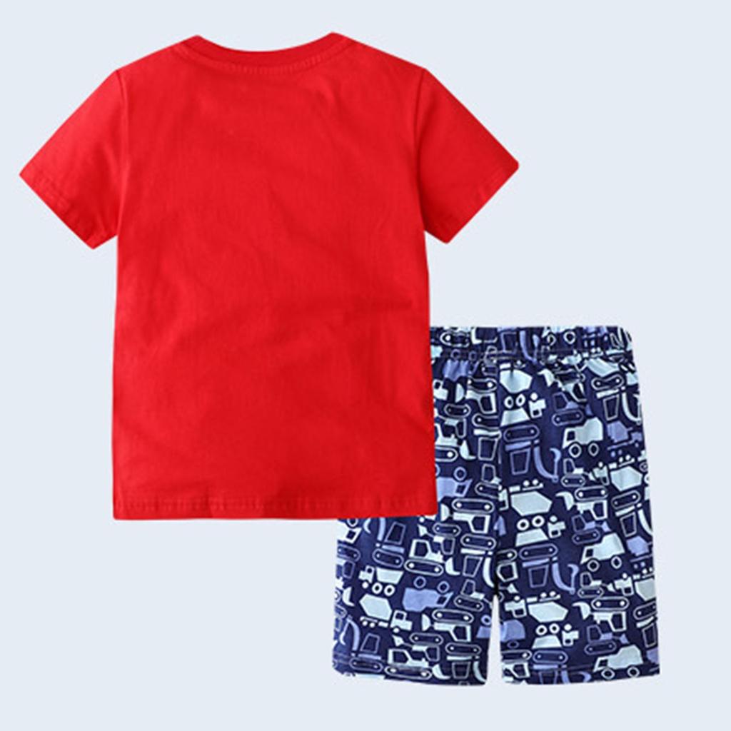 Boys' Summer T-Shirt and Shorts Set 2-Piece Casual Outfit for Daily Wear