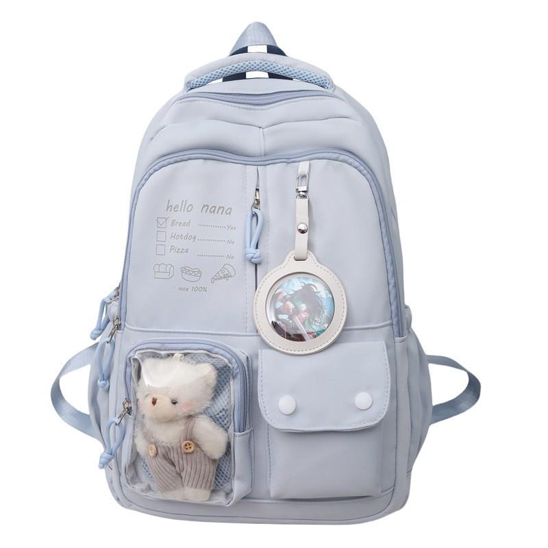 

Japanese Cute Schoolbag Women Korean Casual Large-capacity Contrasting Backpack New Junior High School