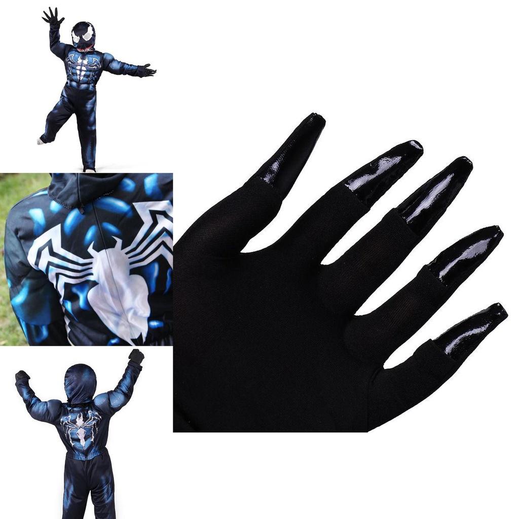 Weicher und atmungsaktiver Marvel Venom Symbiose Kinder Cosplay Overall Set