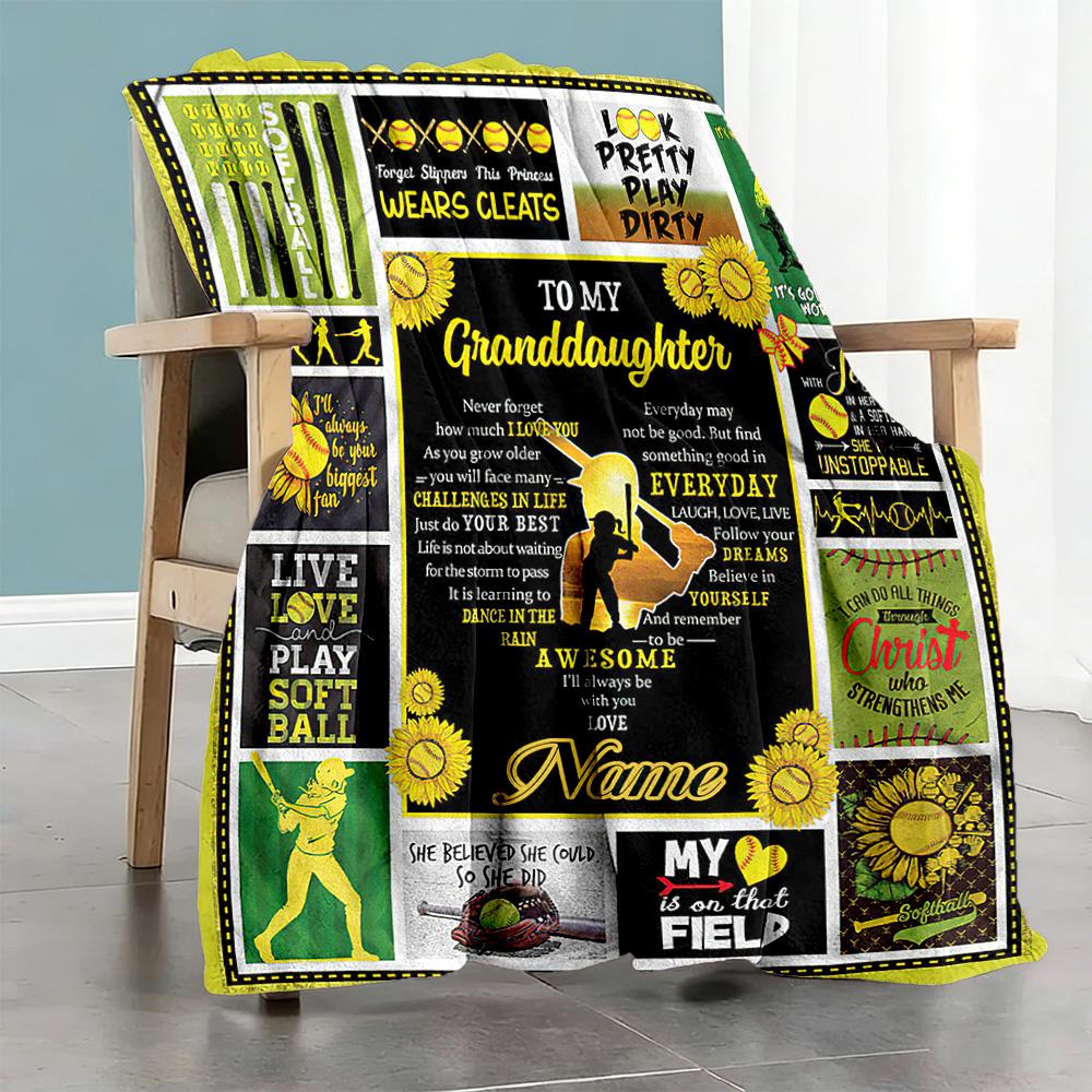 Daughter Personalized Text Blanket Throw Personalized Blanket Ultra-Soft Great for Home Decor Picnics Chair Couch Four Seasons Multipurpose