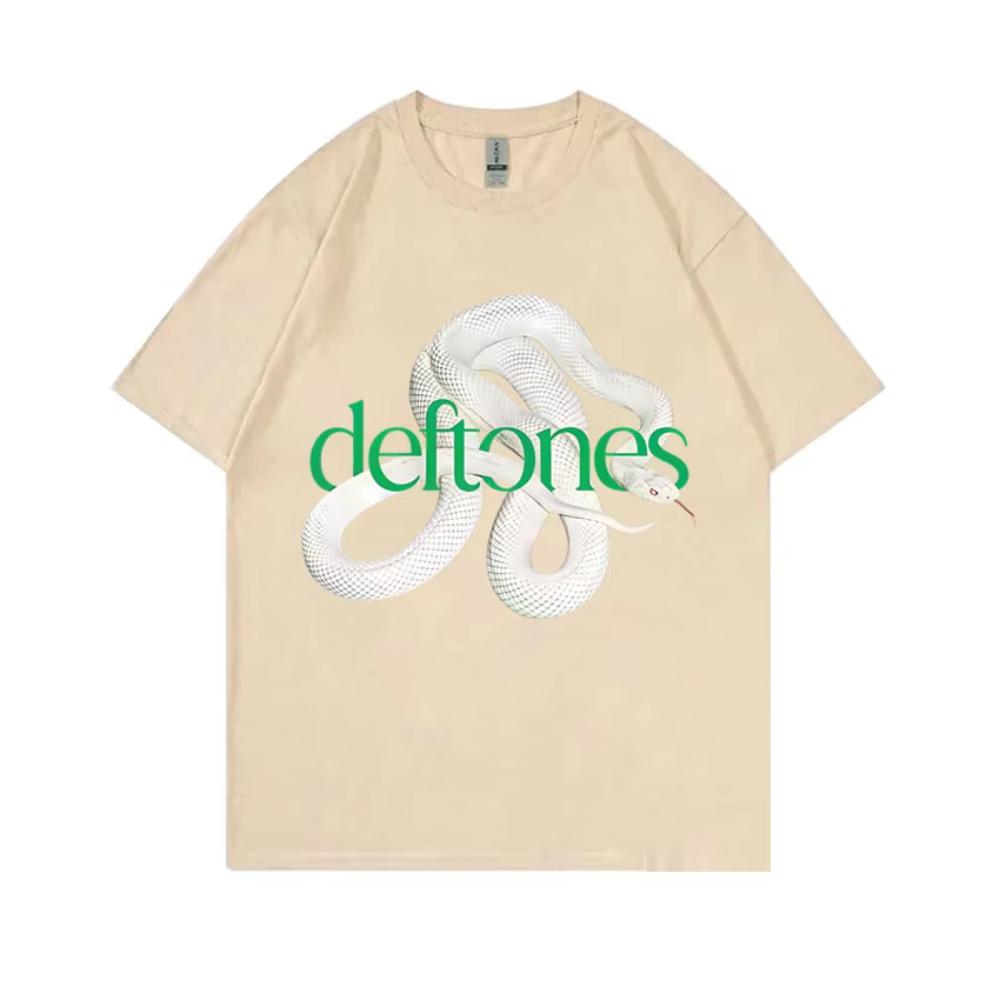Rock Band Deftones Magliette Musica Privata Grafica Serpente Maglietta Uomo Donna Vintage Alternativo Heavy Metal Maglietta Oversize Top