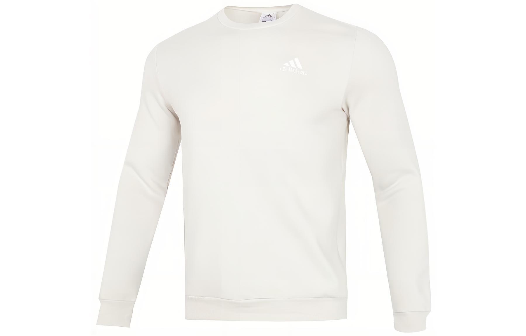 

Adidas Sweatshirts Men s White Crew Neck Moderate Regular HL2282 XXXL