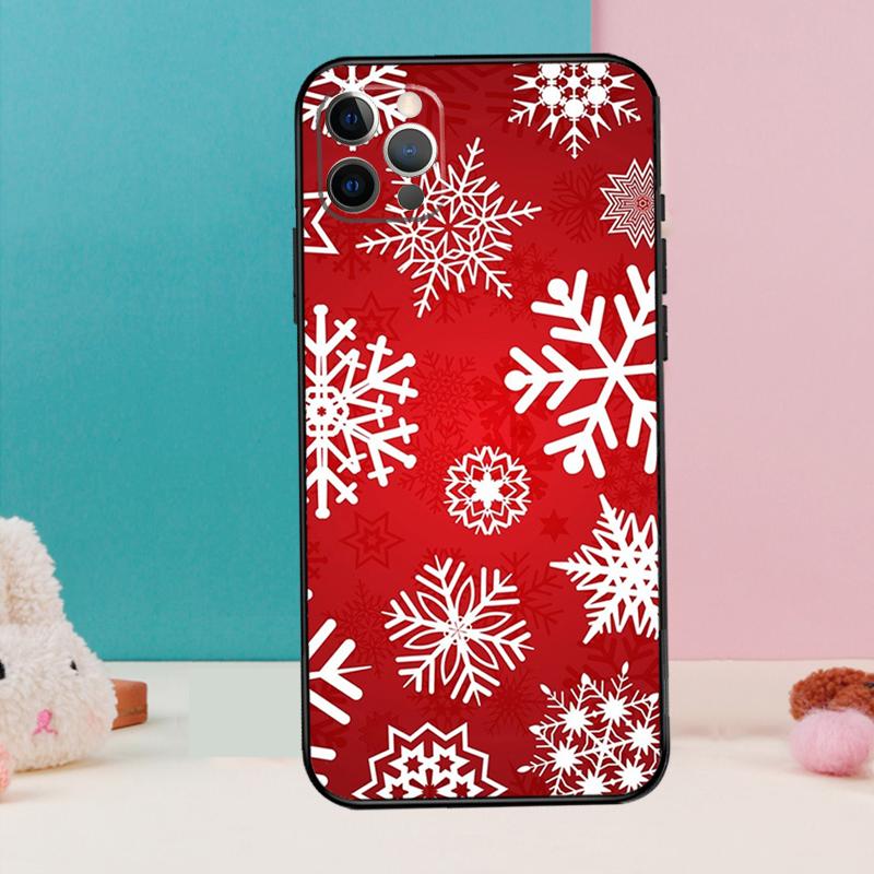 Christmas Snowflakes Phone Case For iPhone 17 Air 16 14 13 12 11 15 Pro Max 12 13 Mini 15 16 Plus 16e Cover Coque