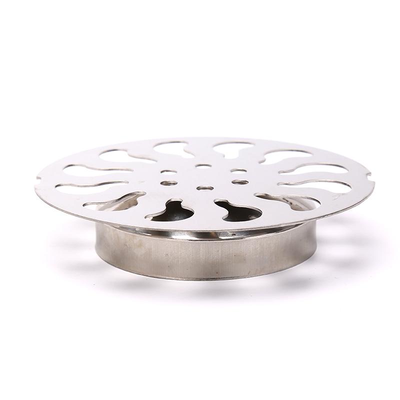 1Pc Stainless Steel Floor Drain Cover Overflow Round Anti-Clogging Shower Drain