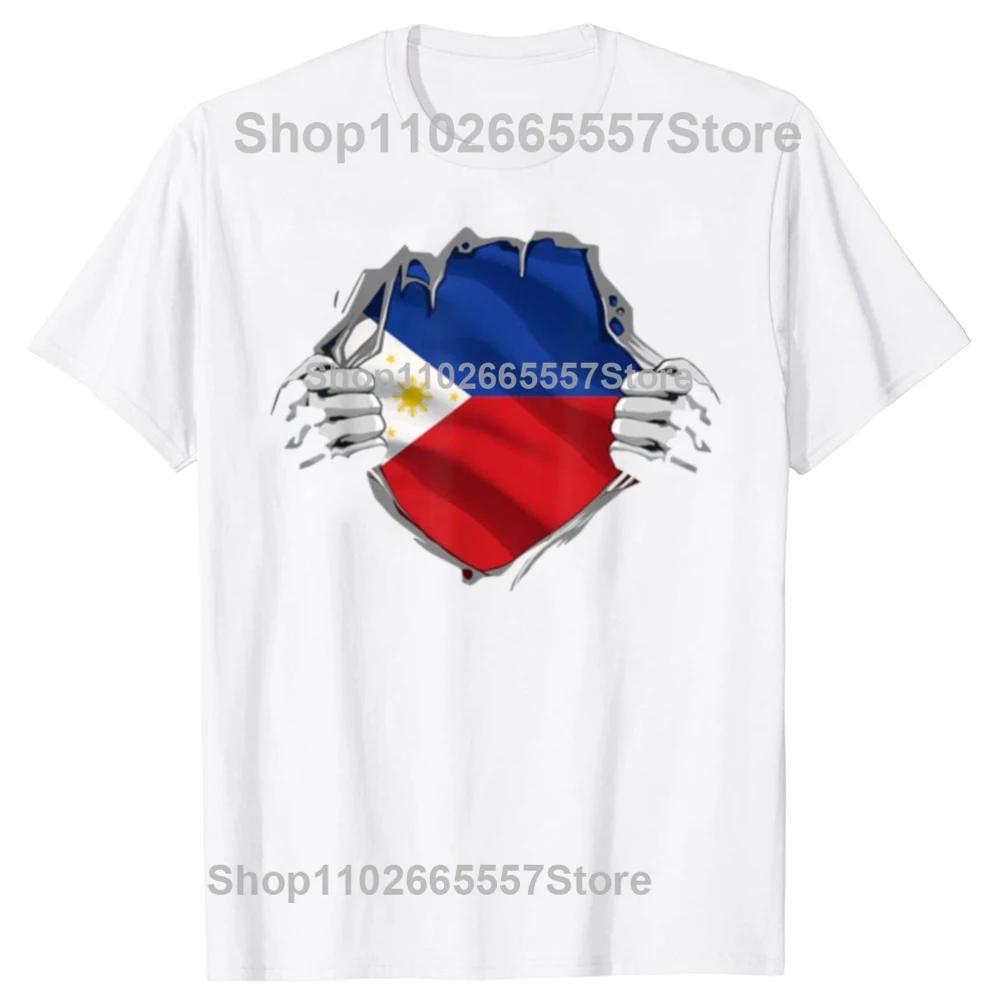 Funny Filipino Flag Sun Philippines Filipina Pride T Shirts Cotton Streetwear Short Sleeve Birthday Gifts Summer Style Tshirt S
