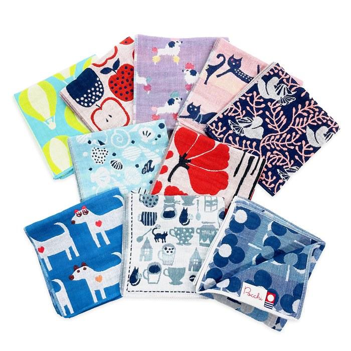 Imabari Towel Handkerchief 10-Pack, 3-Layer Gauze, 25x25cm