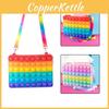 Vibrant Rainbow Macaroon Pop It Bag Ipad Case With Sensory Bubble Fidget Toy
