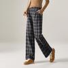 Retro Plaid Thick Woolen Pants