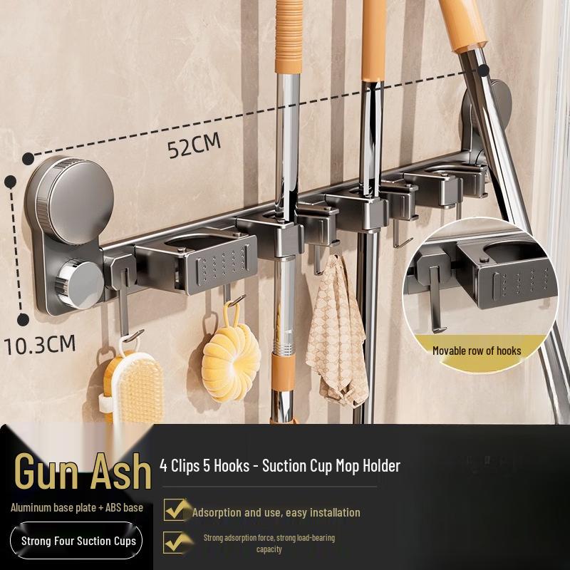 YIXI Adhesive Mop and Broom Holder