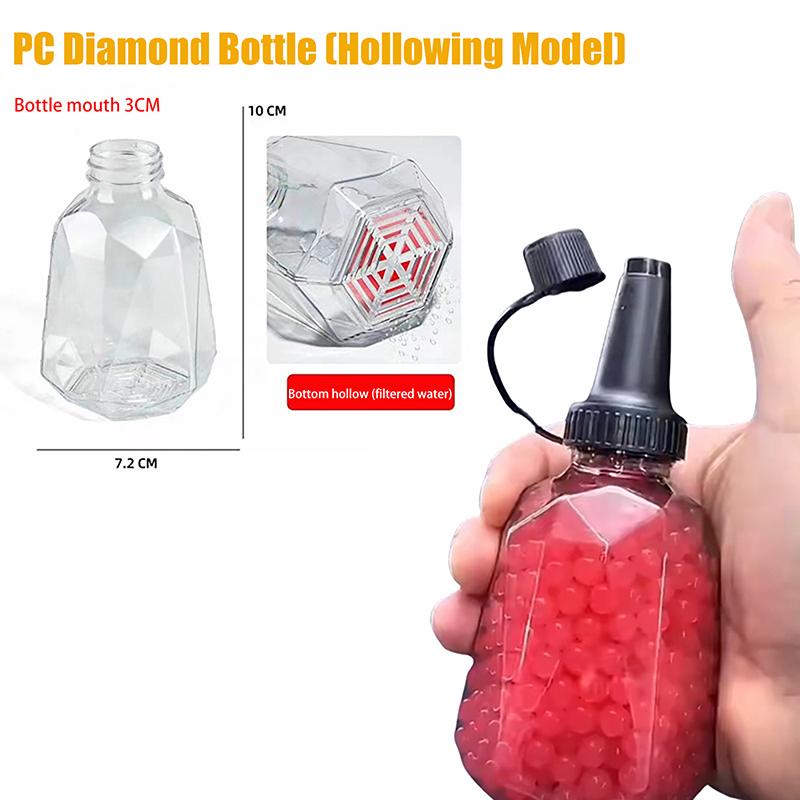 1Pcs Pineapple Bottle Diamond Bottle Gel Ball Gun Ammo Feeder Bottle Hollow Water Filter Bottom Gel Balls