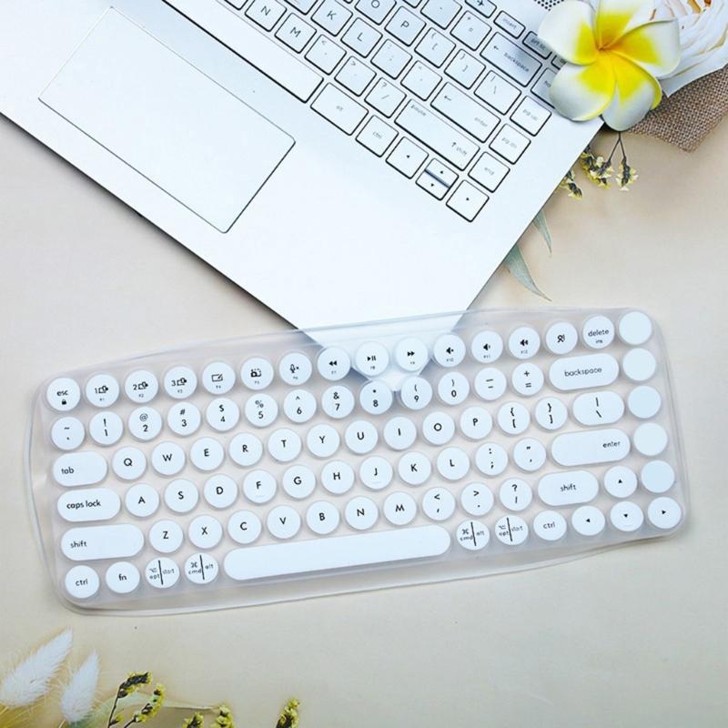 Keyboard Cover for Bluetooth-compatible Wireless Keyboard Silicone Keyboard Protectors Skin Ergonomic Keyboard Protective