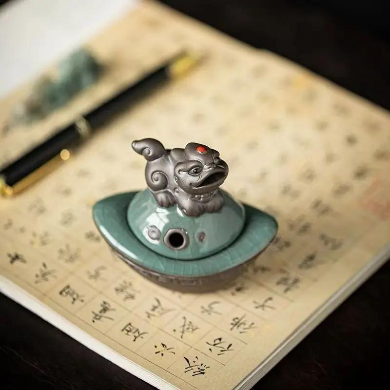 Κινέζικος Μίνι Λιβανωτήρι Pixiu - Διακόσμηση Feng Shui για Ευημερία και Καλή Τύχη για Χρήση στο Σπίτι, το Γραφείο, για Διαλογισμό & Ζεν Βωμό