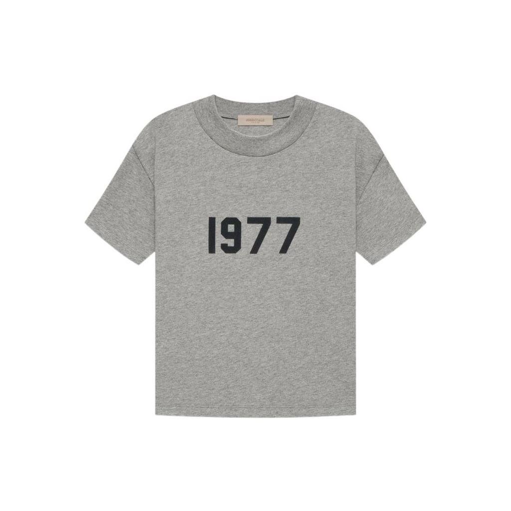 Fear of God Essentials Dark Oatmeal 1977 Series Round Neck Digital Short Sleeve SS22 Drop Shoulder T-Shirt Women T-Shirt FOG-SS22-864