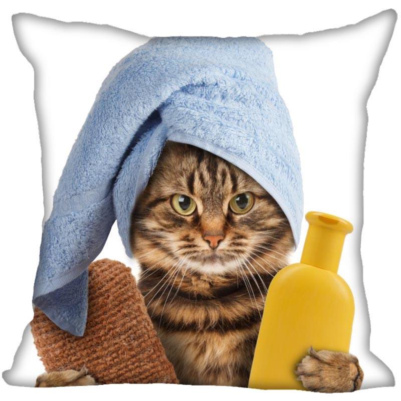 Bedroom Home Office Decor Pillowcase Square  Funny Cat Animal