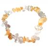 Rock Crystal and Citrine Chip Pearl Elastic Bracelet - 50mm