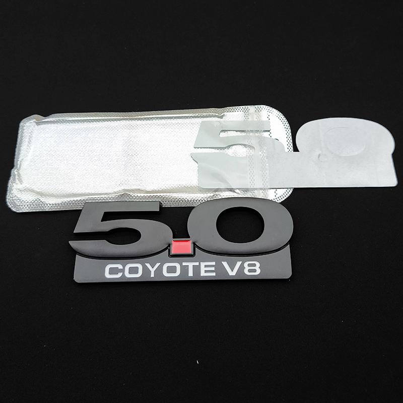 BLFE6 3D Metal Car Sticker Logo 5.0 COYOTE V8 Grille Front Badge Rear Trunk Emblem Decals For Ford Mustang GT Falcon Torino Fairlane