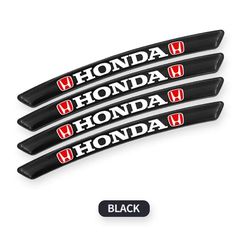 4pcs Car Wheel Hub Sticker Tire Rim Strips Car-Styling Sticker Accessories For Honda Civic Fit Jazz Accord CRV HRV City Odyssey OW6