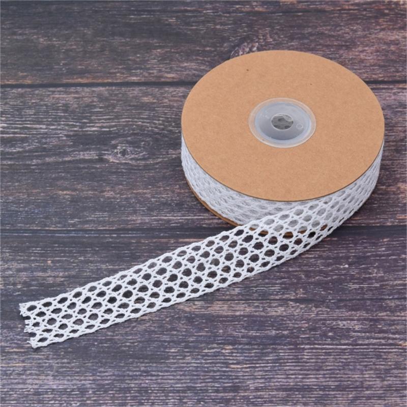 Lace Ribbon Cotton Lace Ribbon Decorative Ribbon for Gift Package Wrapping,Bridal Wedding Decoration,Scrapbooking Supply