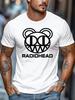 Graphic Print Cotton Blend T-shirt - "DIY RADIOHEAD" Design