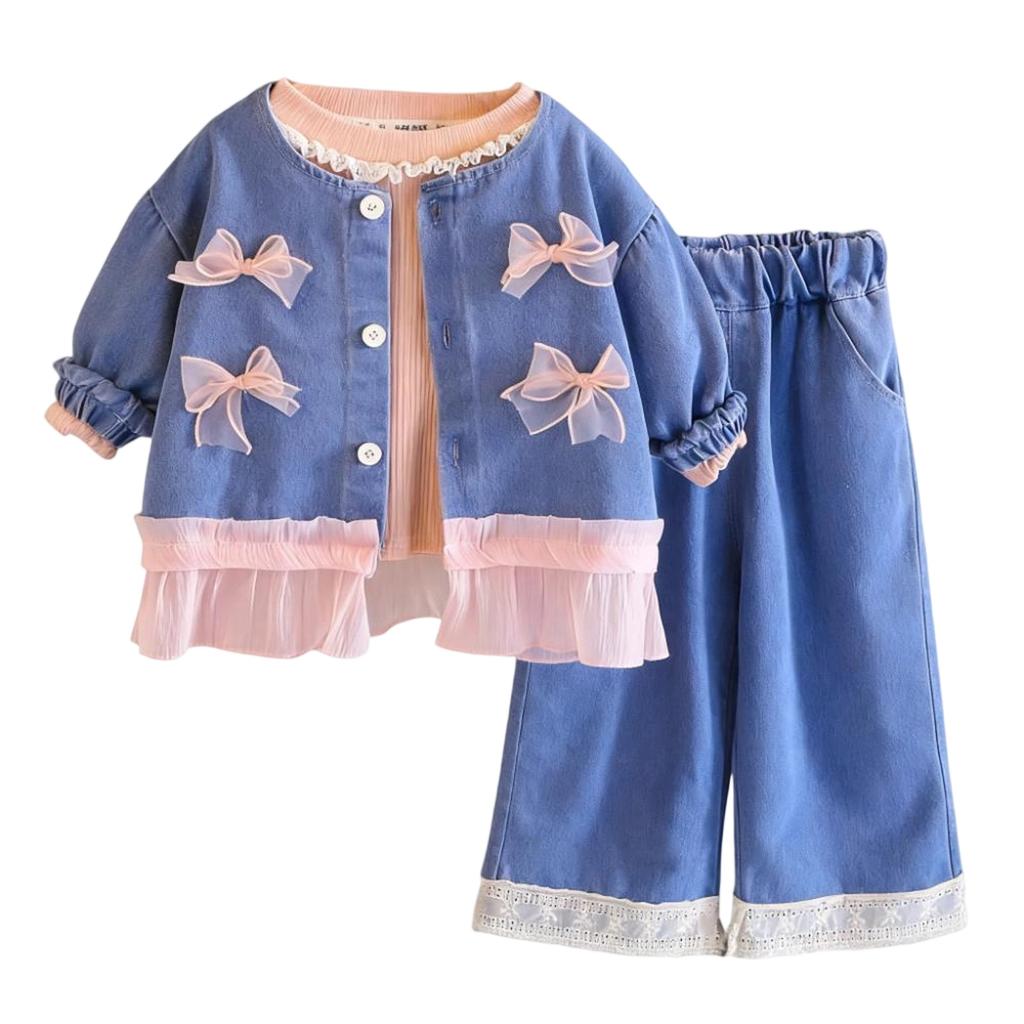 Kids Casual Long-Sleeve Set, Comfortable Daily Wear Outfits