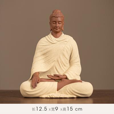 Buddha-Statue, Sakyamuni-Buddha-Figur, Tathagata-Buddha-Statue, Keramiklampe, runder Räucherofen für Wohnzimmer, Veranda, Heimdekoration