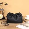 First Layer Cowhide Underarm Bag Korean High-End Leather Women'S Bag Practical Wear-Resistant Small Gold Ball Chain Cloud Bag New 6815