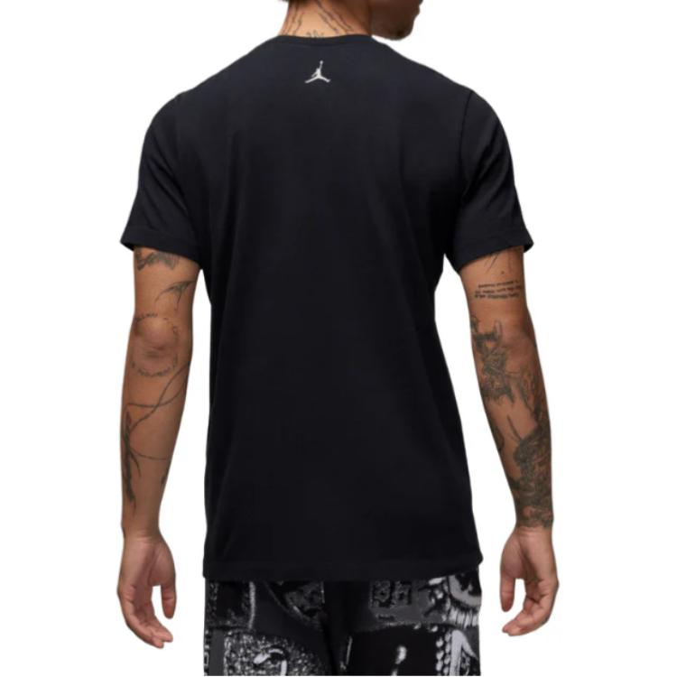 Jordan Graphic Print Crew Neck Short Sleeve T-Shirt Men tops Black HJ2330-010